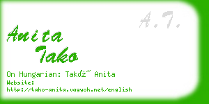 anita tako business card